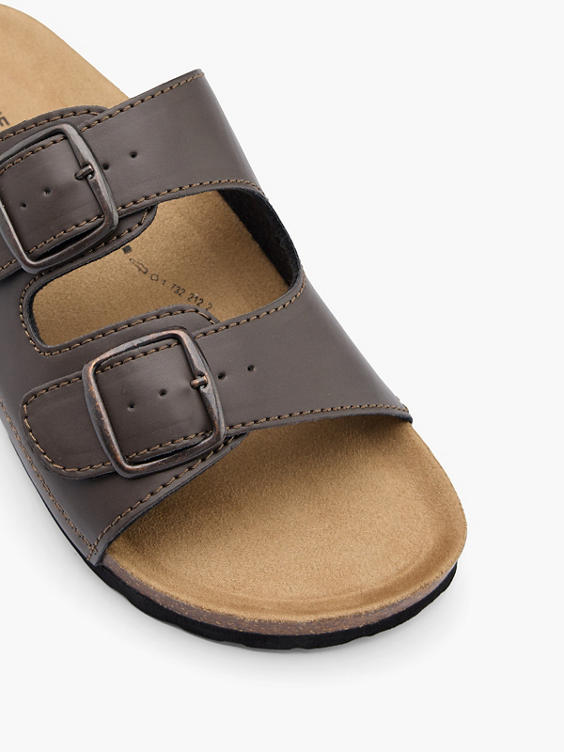 Mens Memphis One Brown Twin Buckle Footbed