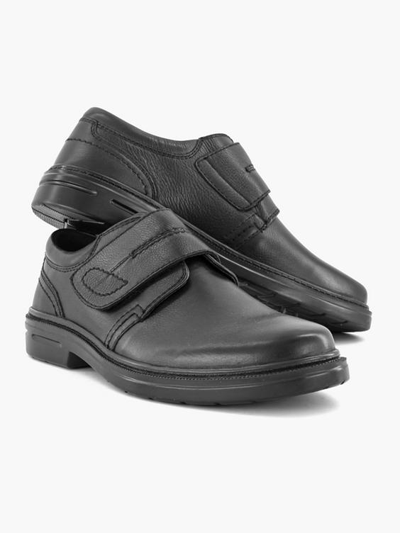 Zwarte leren schoen