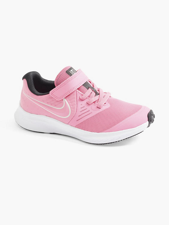 Junior Girls Nike Star Runner 2 Pink Touch Strap Trainers