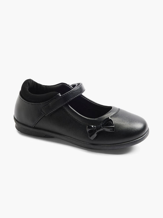 Junior Girl Patent Bow Detail Bar Shoes