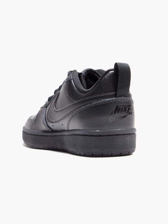 Teen Nike Court Borough Low Black Lace-up Trainers