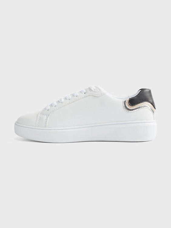 (Graceland) Ladies Lace-up Cupsole Trainers in White | DEICHMANN