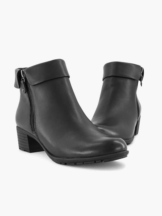 Black Leather Comfort Boots