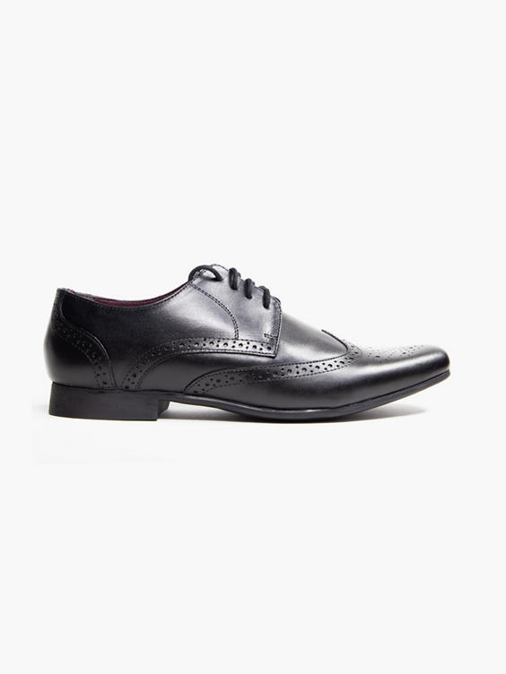 Mens Claudio Conti Formal Black Leather Lace-up Shoes
