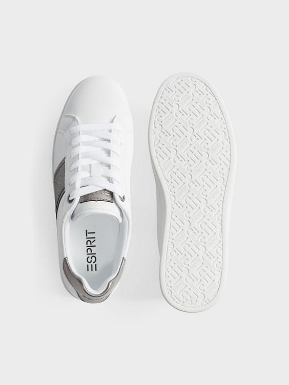 Witte sneaker metallic