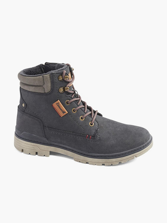 Mens Landrover Grey Casual Lace-up Boots