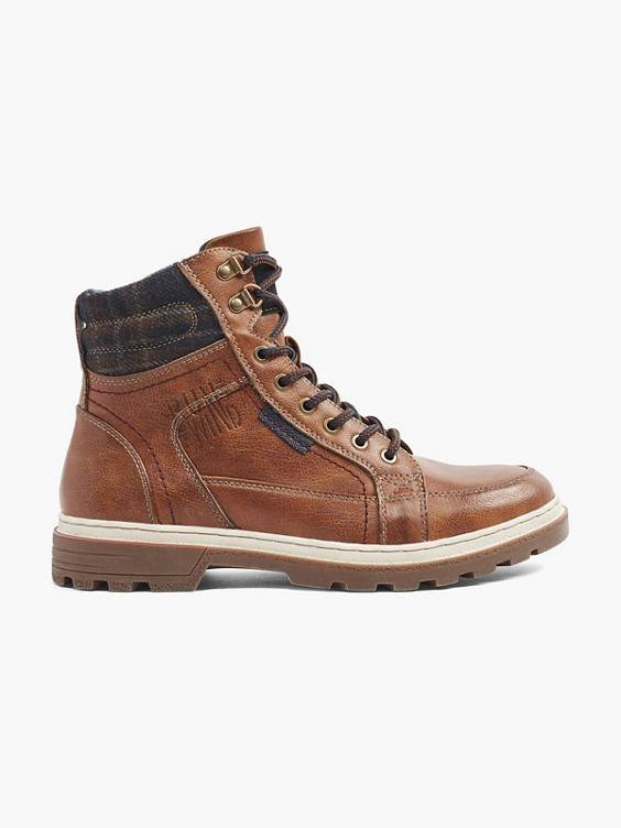 Mens Venice Casual Tan Warm Lined Lace-up Boots