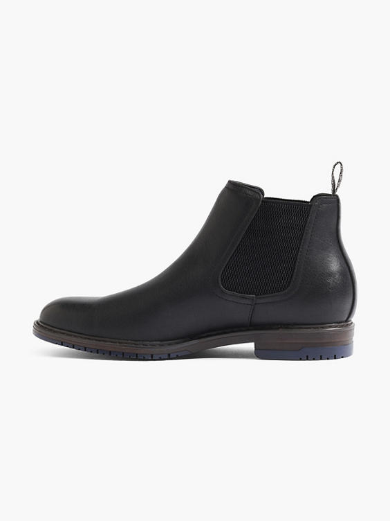 Mens Venice Black Slip-on Chelsea Boots