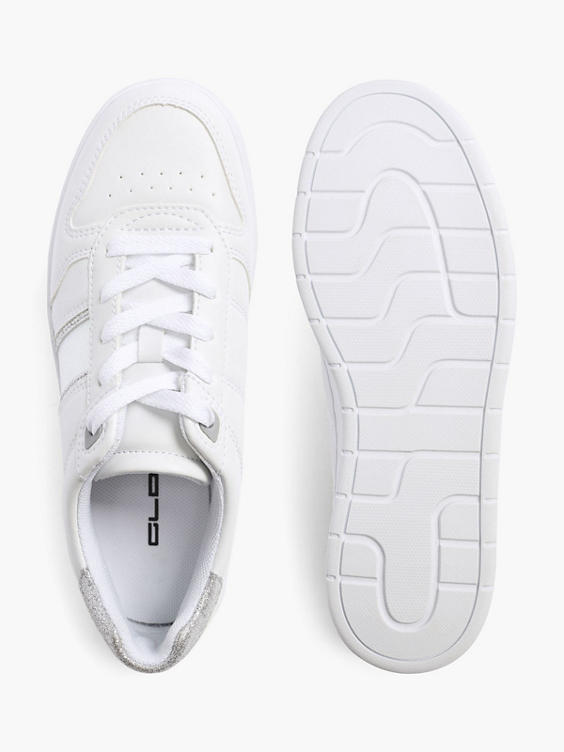 Witte sneaker glitterss