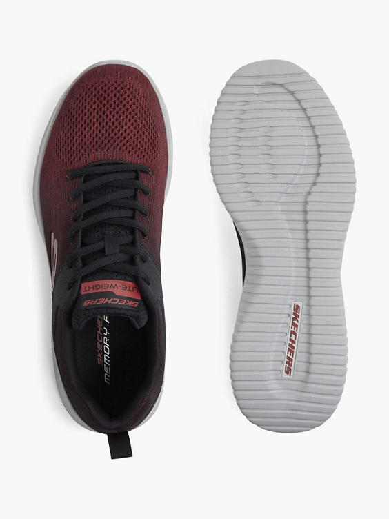 skechers shoes black and red