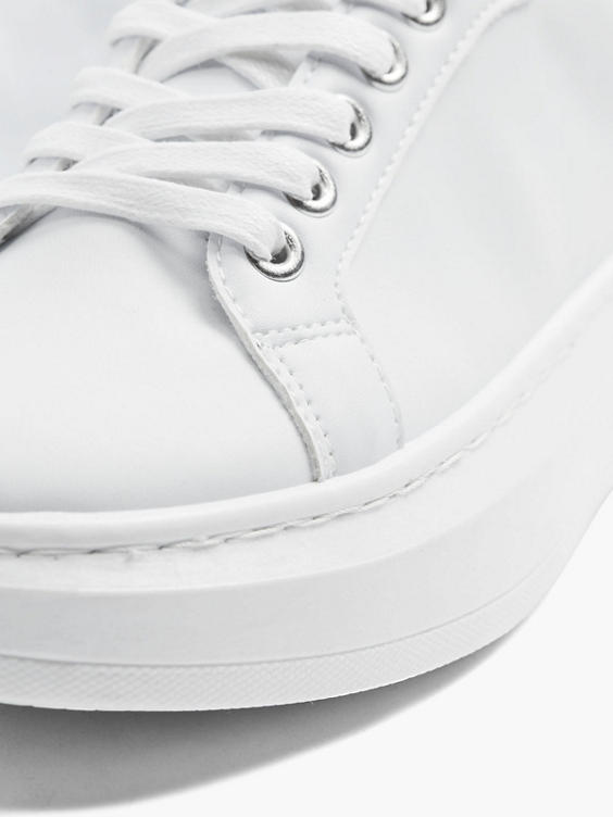 Witte platform sneaker