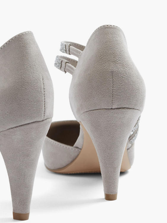 Grey Glitter High Heels