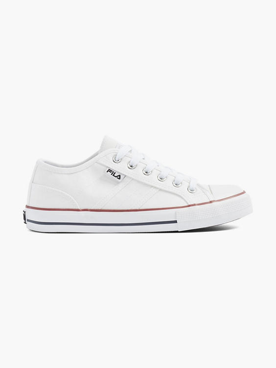 Ladies Fila White Lace-up Canvas Trainers 