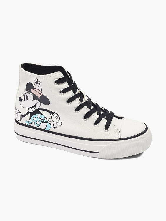 Ladies Minnie & Mickey Mouse Lace-up Hi-tops