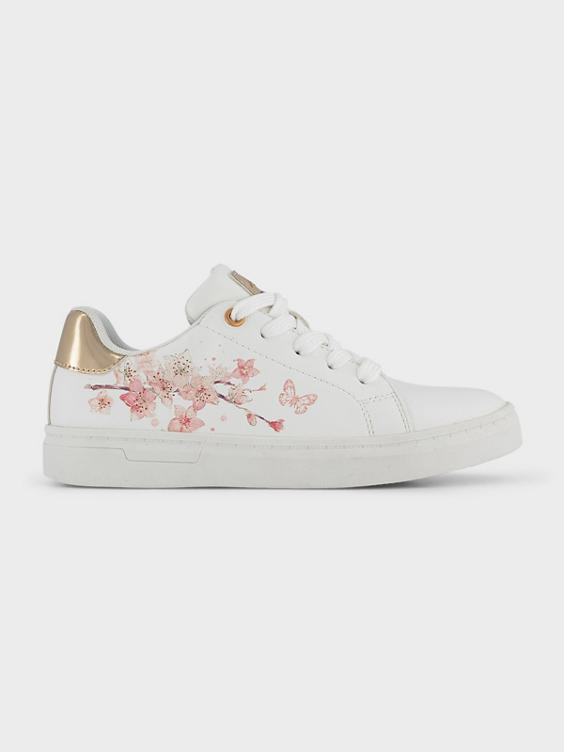 Witte sneaker bloemenprint