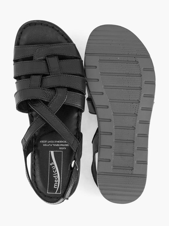 Zwarte sandaal klittenband