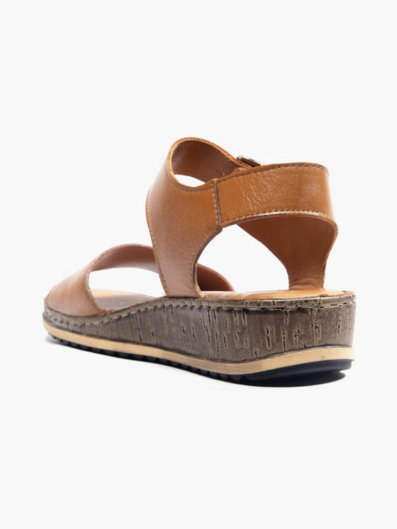Tan Leather Buckle Sandals