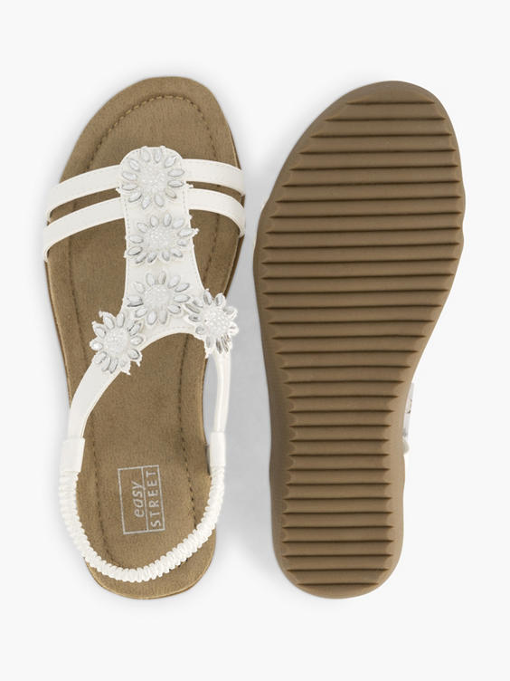 Witte sandaal elastisch