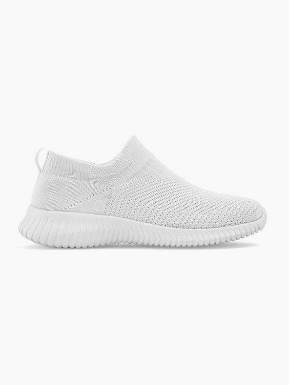 Witte instap chunky sneaker knitted