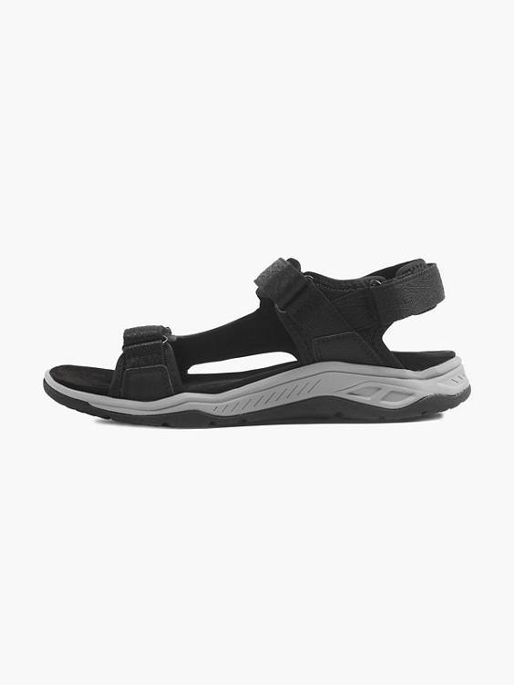 Black Fila Triple Strap Sandal 