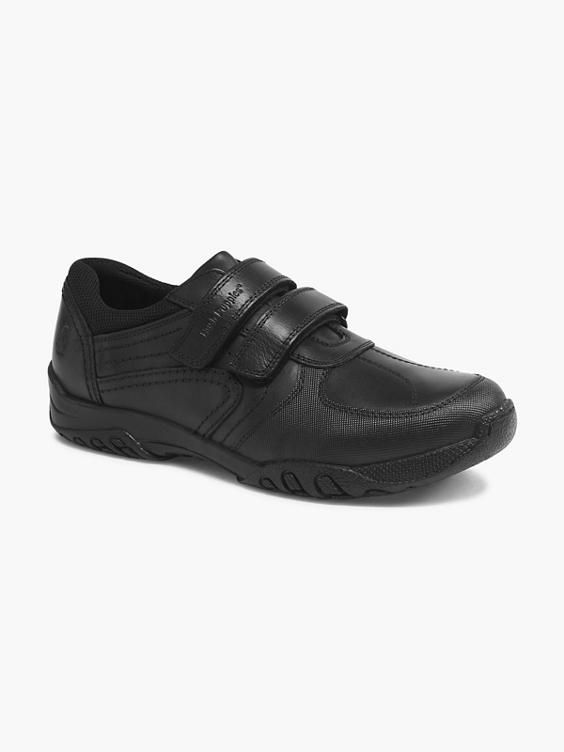 Teen Boy Hush Puppies Leather Twin Strap School Shoes - Dual Fit