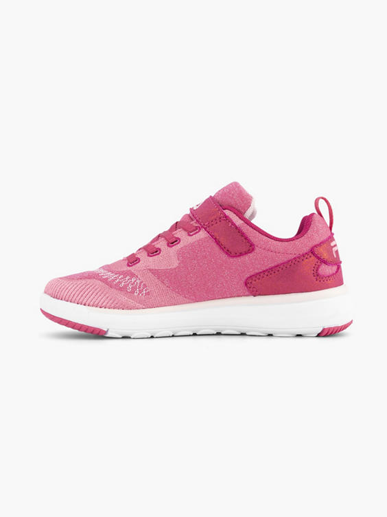 Junior Girls Fila Pink Touch Strap Trainers 