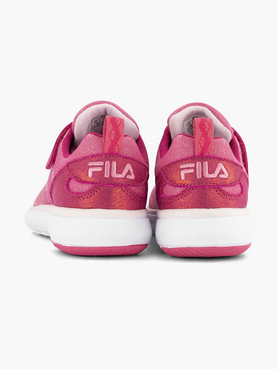 Junior Girls Fila Pink Touch Strap Trainers 