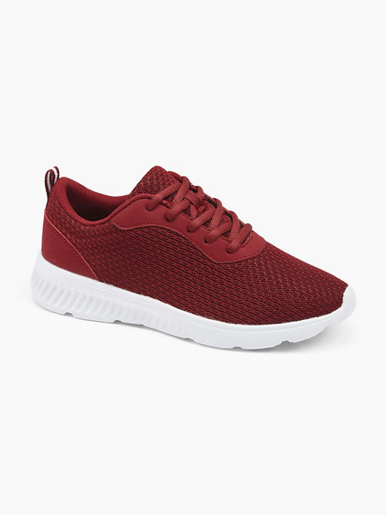 Ladies VTY Red Lace Up Trainers