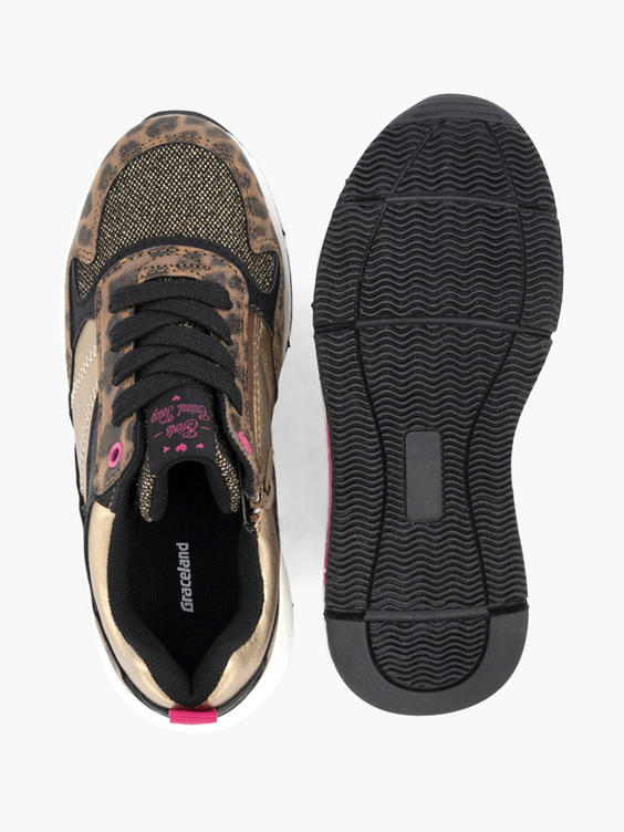 Bronze chunky sneaker panterprint