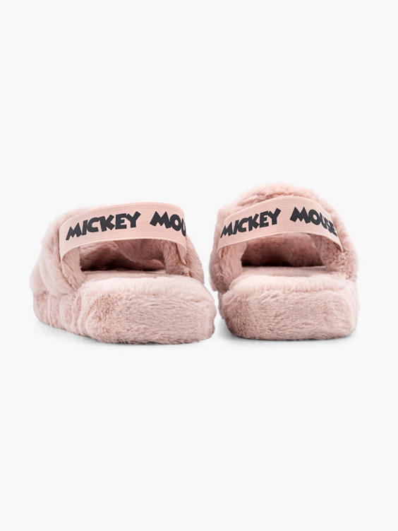 Roze sandaal imitatie bont Mickey Mouse
