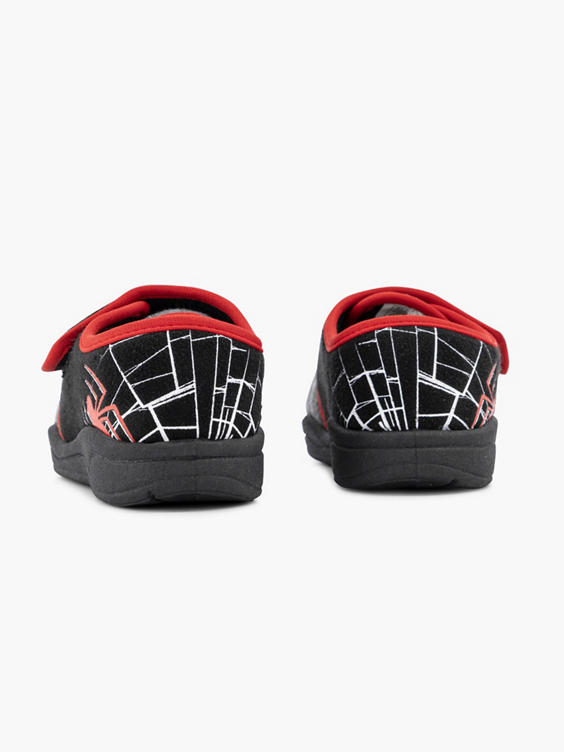Zwarte spiderman pantoffel