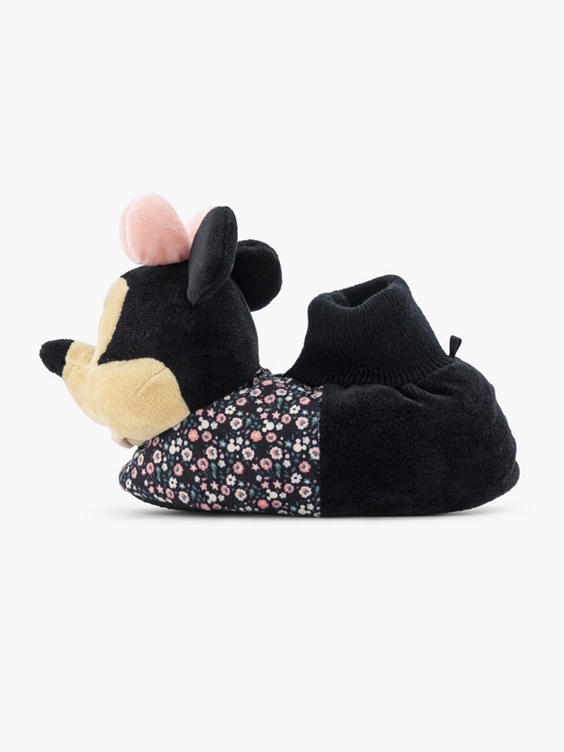 Zwarte Mini Mouse pantoffel