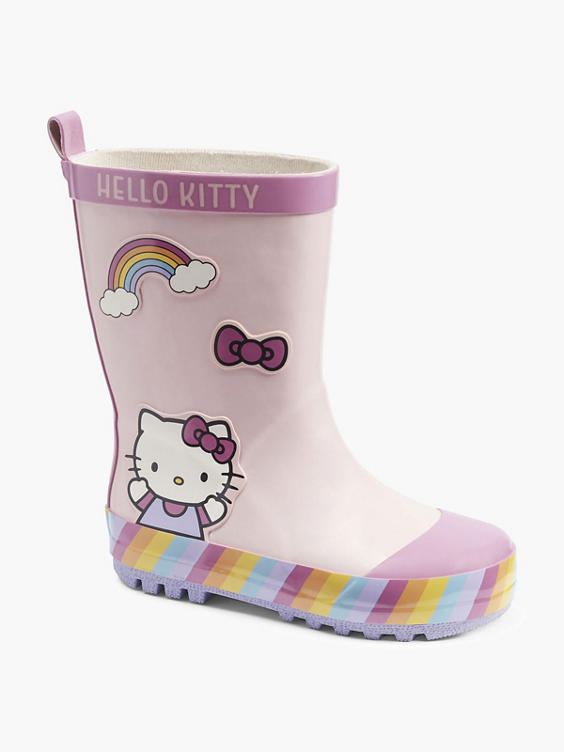 Lichtroze regenlaars Hello Kitty