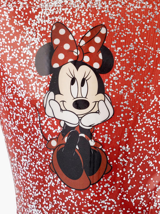 Rode regenlaars Minnie Mouse