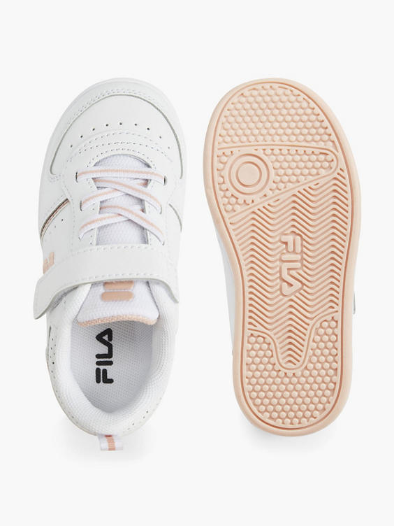 Toddler Girls Fila White Touch Strap Trainers 