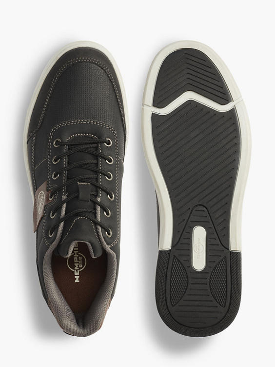 (Memphis One) Mens Memphis One Black Lace-up Trainers in Black | DEICHMANN