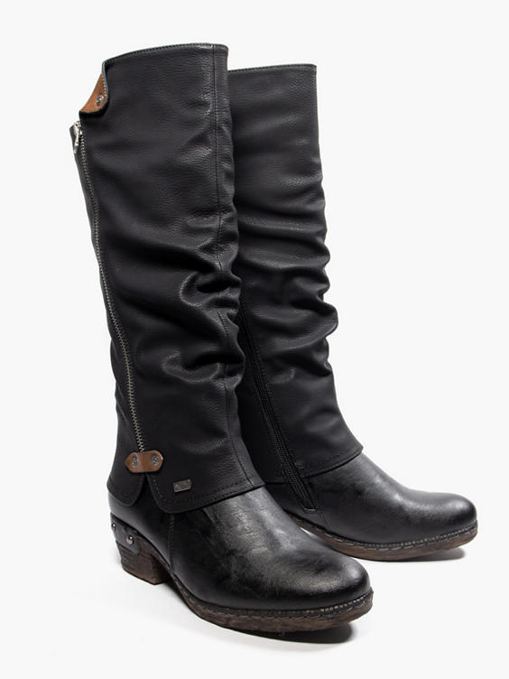 Rieker long black on sale boots