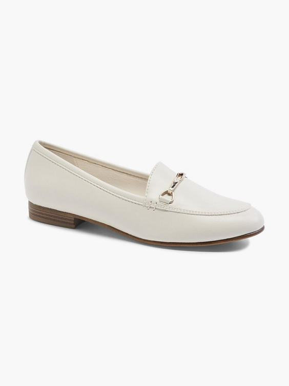Off White Metal Trim Loafer