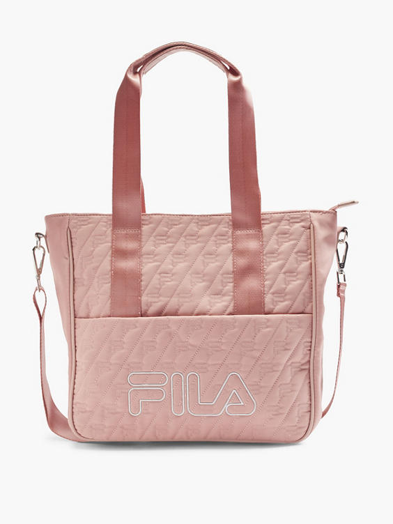 Fila doorgestikte handtas met logo roze online kopen
