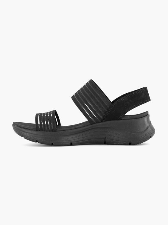 Zwarte sandaal elastiek
