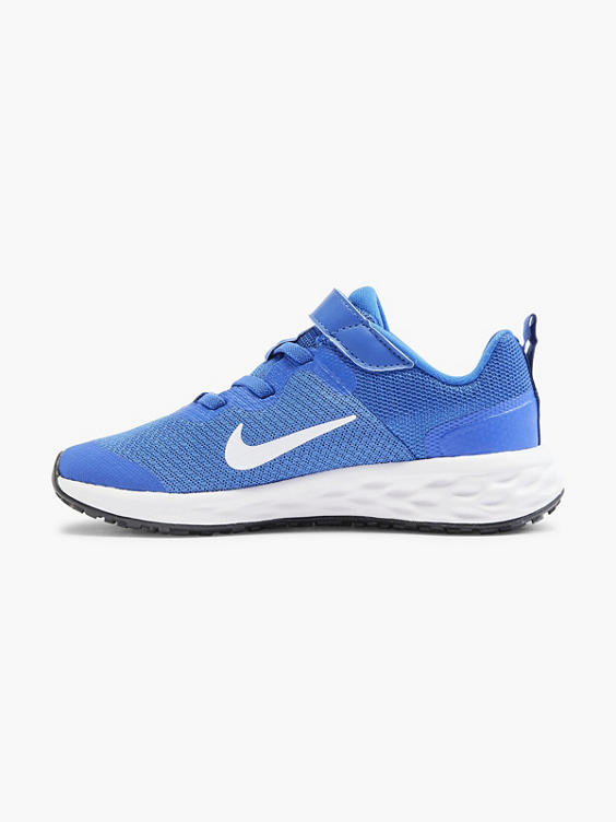 pellizco Enlace Mensurable Nike) Junior Boys Nike Revolution 6 Blue Touch Strap Trainers in Blue |  DEICHMANN