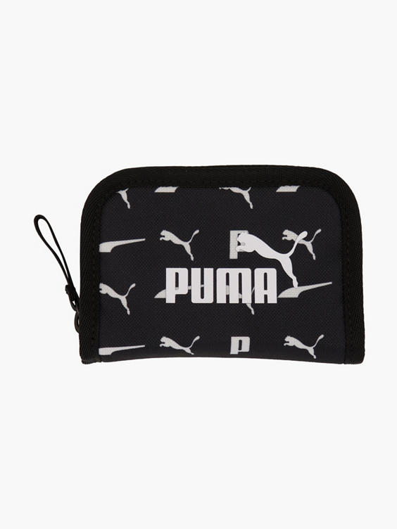 Portafoglio nero con logo bianco Puma Plus
