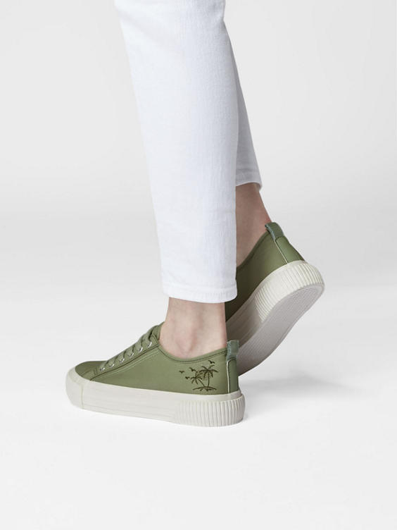 Groene platform sneaker