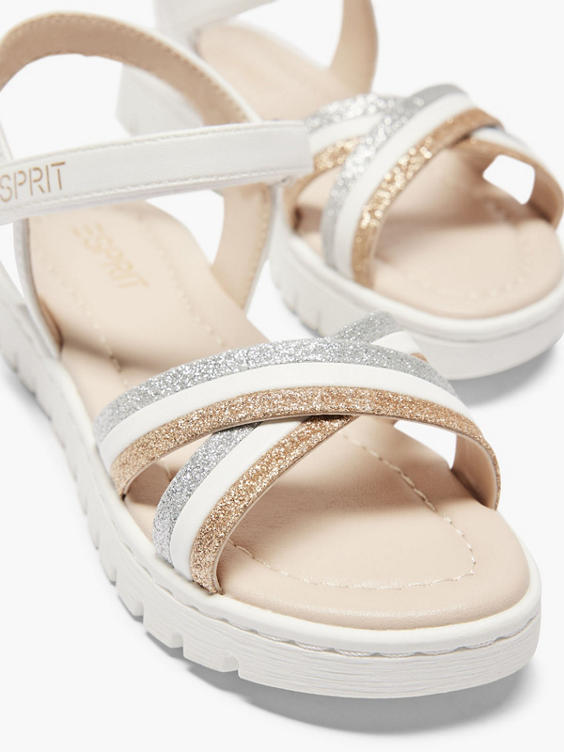 Witte sandaal glitter