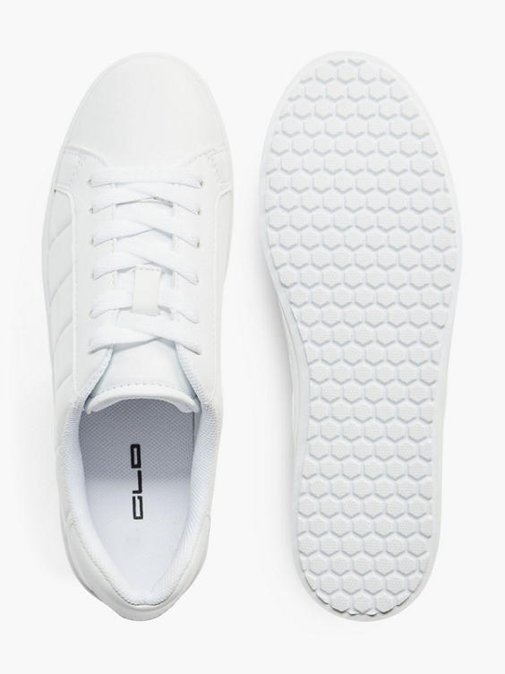 Ladies Quilted Lace-up Cupsole Trainers