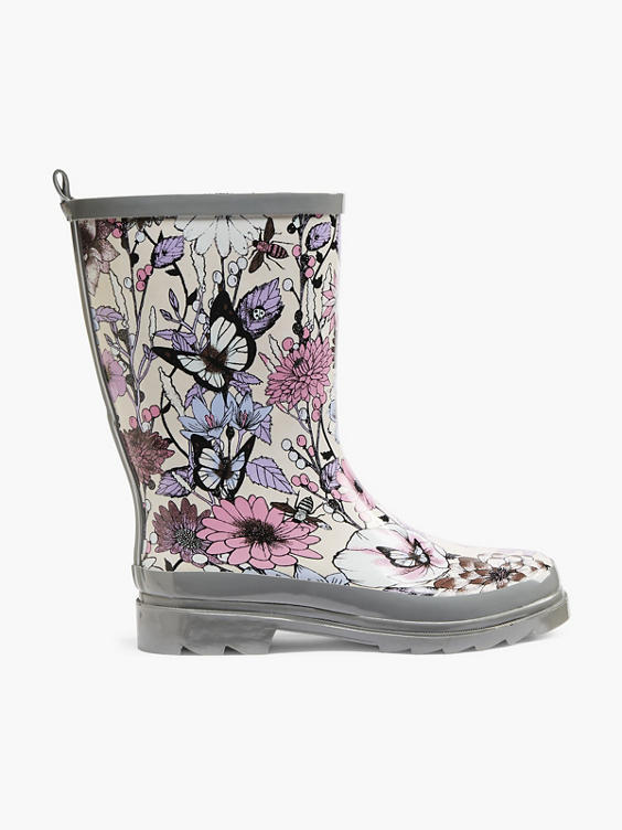 Cortina regenlaarzen met bloemenprint grijs/multi online kopen