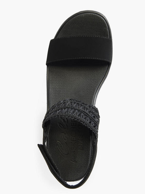 Zwarte sandalette sleehak