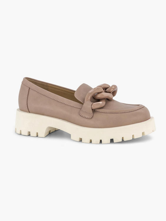 Taupe chunky loafer ketting