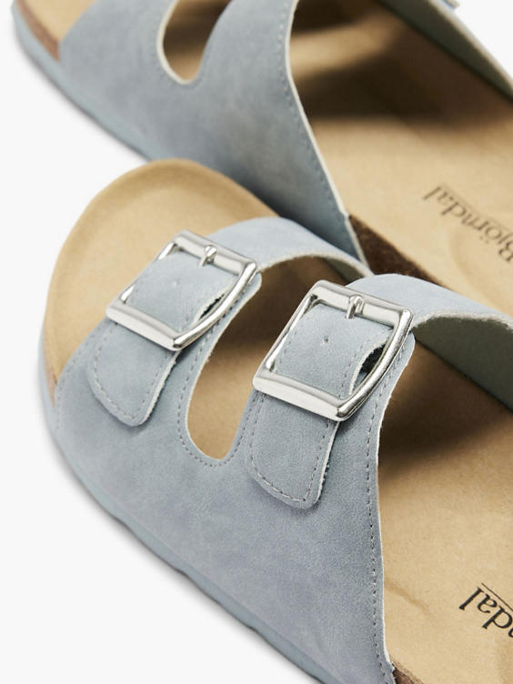 Ladies Graceland Blue Footbed Sandals 