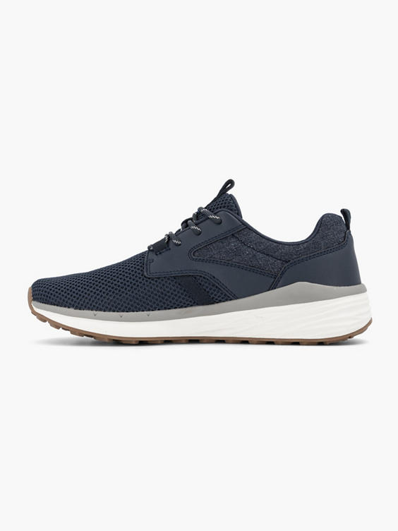 Navy Lace Up Casual Trainers 